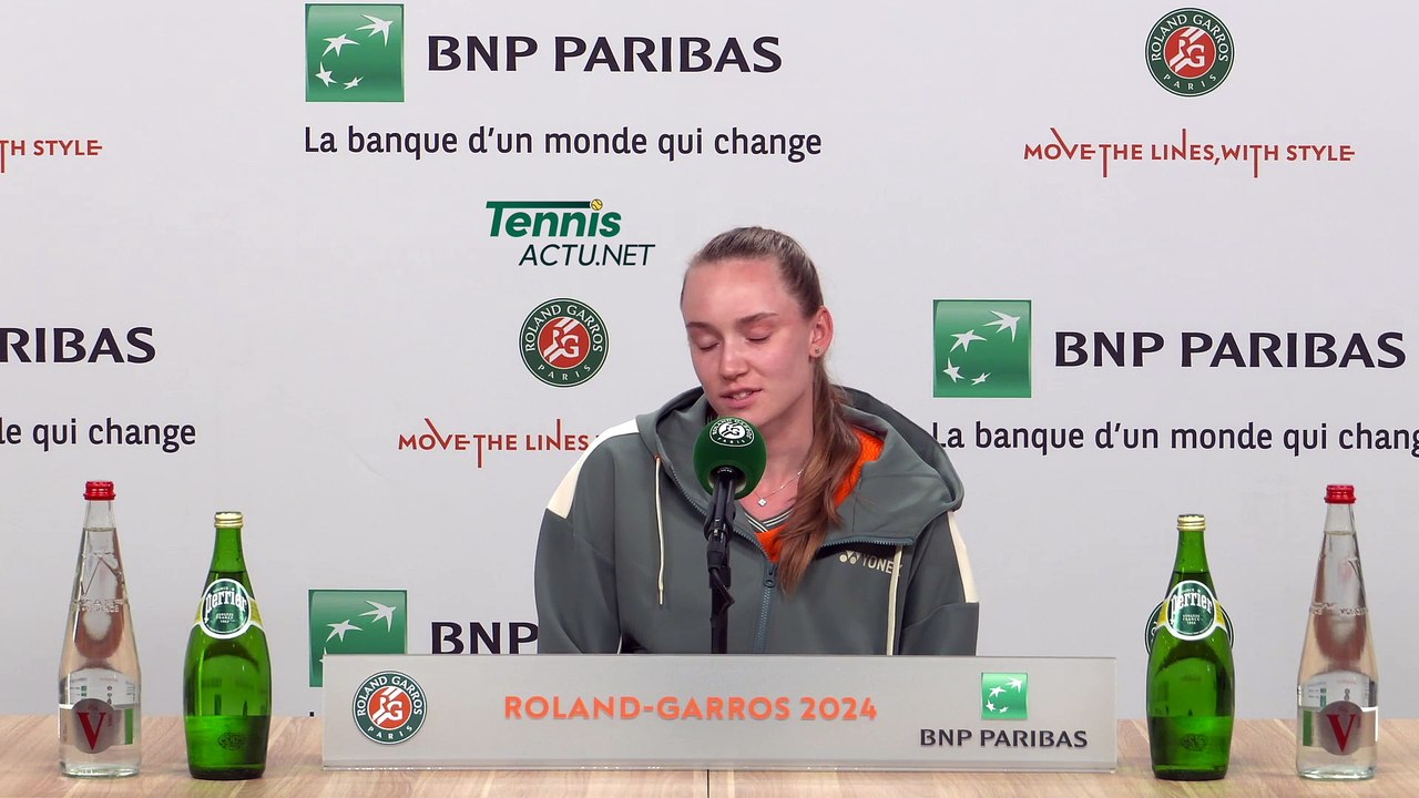 Tennis - Roland-Garros 2024 - Elena Rybakina : "The toughest opponent? Aryna Sabalenka"
