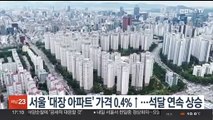 서울 '대장 아파트' 가격 0.4%↑…석 달 연속 상승