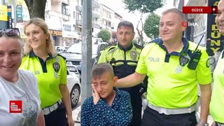 Düzce'de polisler özel çocuk Hakan Emir'in doğum gününü kutladı