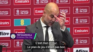 Guardiola : “C’est mon erreur, le plan de jeu n’était pas le bon”