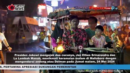 Bersama 2 Cucunya, Jokowi Naik Andong Keliling Jogja Ke Malioboro