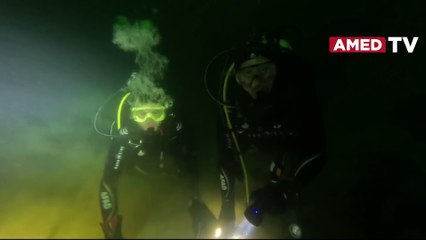 Diyarbakır’da su altına kalan medrese ve mezarlıklar görüntülendi