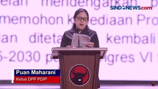 Puan Bacakan Hasil Rakernas V, PDIP Minta Megawati Jadi Ketum Lagi