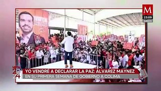 Jorge Álvarez Máynez promete declarar la paz en Colima si gana la presidencia