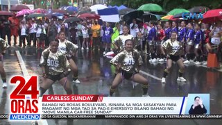 Bahagi ng Roxas Boulevard, isinara sa mga sasakyan para magamit ng mga tao sa pag-e-ehersisyo bilang bahagi ng ‘Move Manila Car-Free Sunday’ | 24 Oras Weekend
