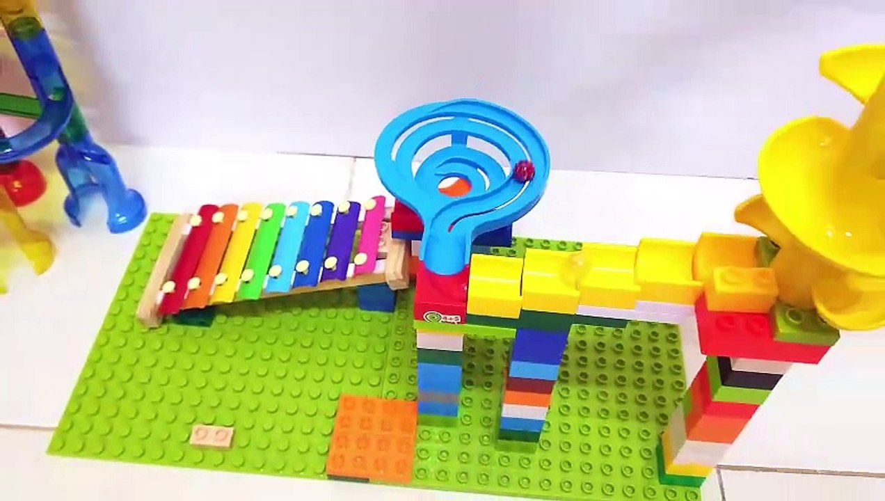 Marble run hape and lego duplo compilation