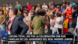 Locura total: así fue la celebración con sus familias de los jugadores del Real Madrid junior