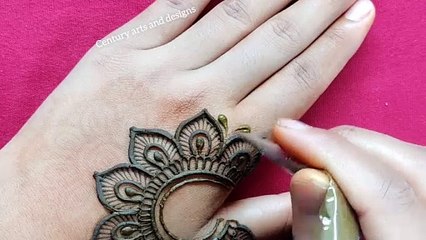 Very beautiful back hand mehndi design  Easy mehndi design  Si