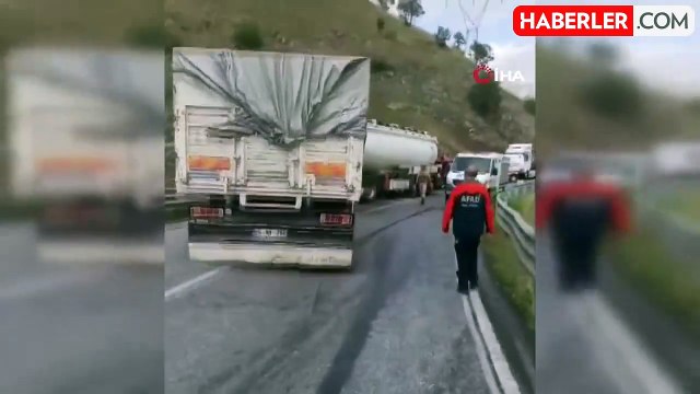 Yakıt tankeriyle tır kafa kafaya çarpıştı: 3 yaralı