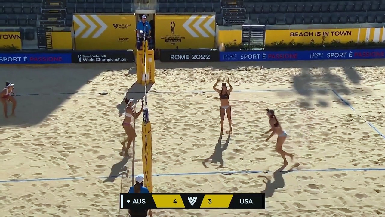 Hand Sets/Overhand Attack - Clancy/Mariafe (AUS) v Cannon/Sponcil (USA) - Pool H - World Championships Rome 2022