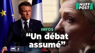 Macron justifie sa volonté de débattre avec Le Pen mais pas avec Glucksmann