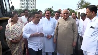 RAJKOT FIRE TRAGEDY SITE TRP GAME ZONE VISIT BY GUJARAT CHIEF MINISTER BHUPENDRA PATEL