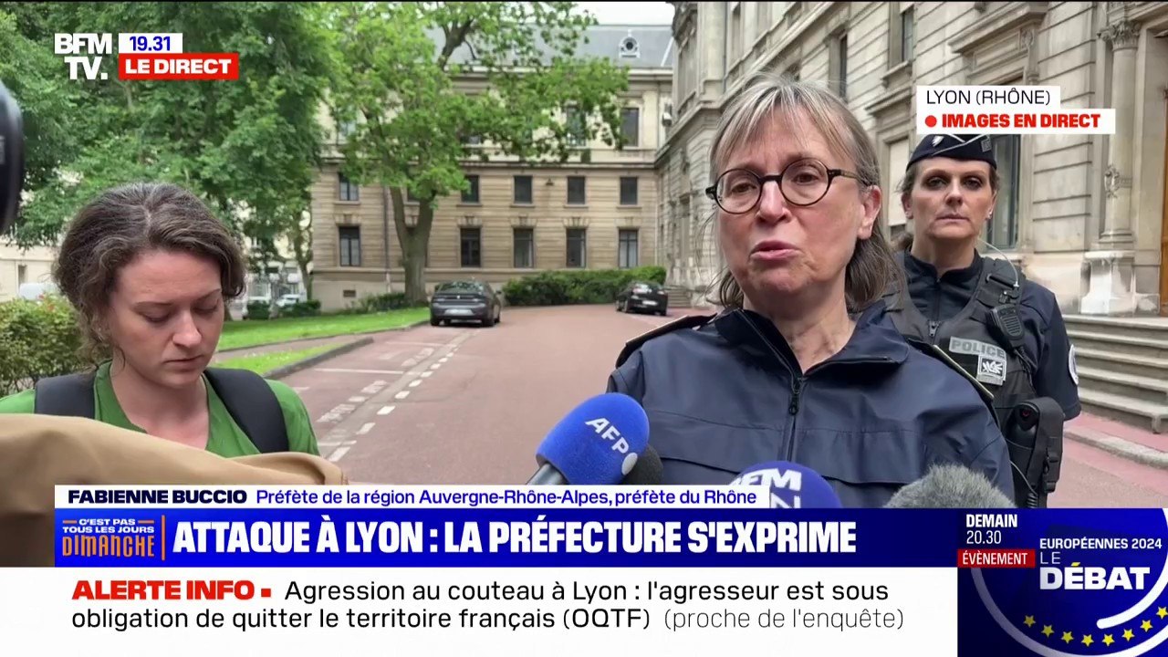 Attaque au couteau à Lyon: inconnu des services de police, le mis en cause "est un ressortissant marocain au profil psychiatrique chargé", affirme la préfète Fabienne Buccio