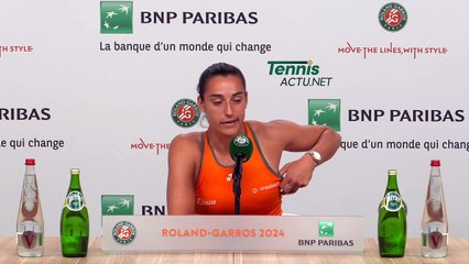 Tennis - Roland-Garros 2024 - Caroline Garcia : "Je contente de moi... "