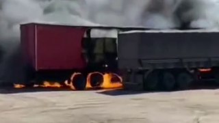 Vídeo: Caminhão pega fogo em Feira de Santana