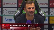 Galatasaraylı futbolcular Okan Buruk’un basın toplantısını bastı