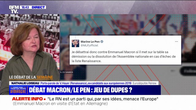 Nathalie Loiseau: Si un responsable politique devait quitter la vie politique à chaque fois qu'il perd une élection, Marine Le Pen ne serait plus dans la vie politique