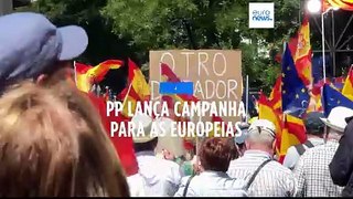 PP reúne milhares em Madrid contra Pedro Sánchez no lançamento da campanha para as europeias