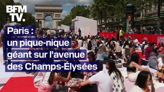Paris: un pique-nique géant sur l'avenue des Champs-Élysées