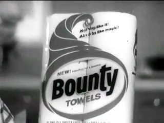 1960s Bounty paper towels TV commercial - muddy dog