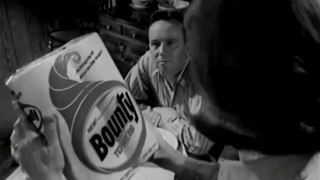 1960s Bounty paper towels TV commercial - sloppy husband with catsup