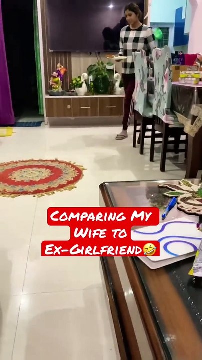 Comparing My Wife toEx-Girlfriend  _ WIFE KA GUSSA _ #prank #comedy #couple #youtubeshorts