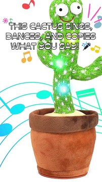 Introducing the new Dancing and Talking Copying Glowing Cactus Toy!