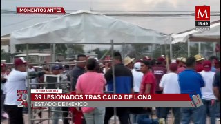 39 personas resultaron heridas tras un accidente durante un evento de campaña en Toluca, Edomex