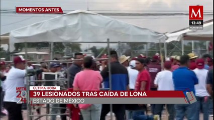 39 Personas resultaron heridas tras un accidente durante un evento de campaña en Toluca, Edomex
