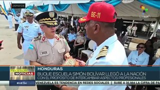 ¡Lazos fuertes! Honduras recibe al Buque Simón Bolívar en intercambio cultural