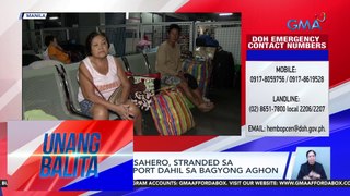Mahigit 200 pasahero, stranded sa Manila Northport dahil sa Bagyong Aghon | Unang Balita