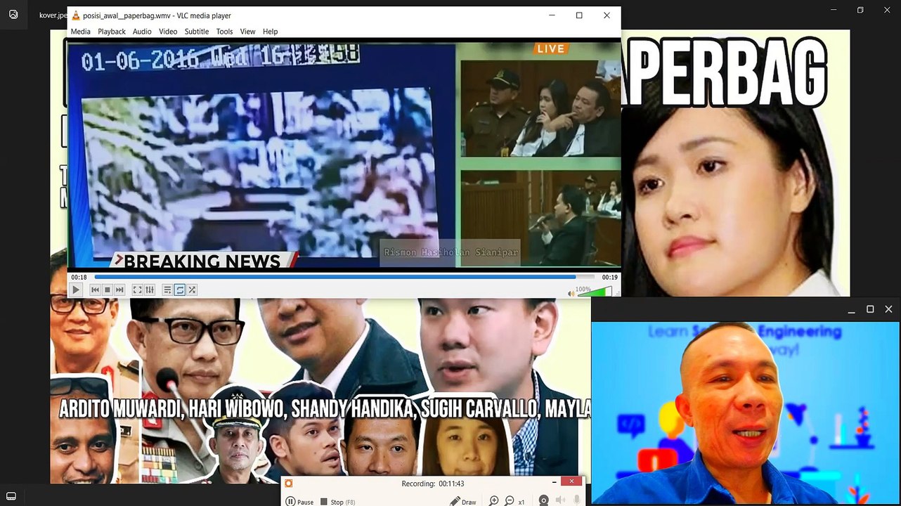 MANIPULASI POSISI PAPERBAG AHLI FORENSIK AFDI PENIPU MUHAMMAD NUH AL-AZHAR DAN CHRISTOPHER RIANTO