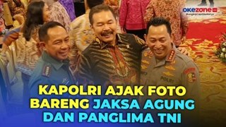 Momen Kapolri Listyo Sigit Ajak Foto Bareng Jaksa Agung dan Panglima TNI di Istana Negara