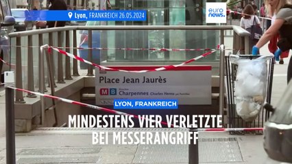 Download Video: Lyon: mindestens 4 Verletzte nach Messerangriff