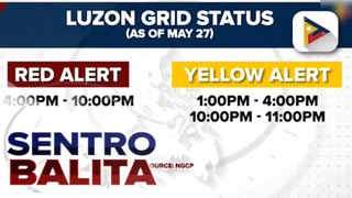 Luzon Grid, nasa Red at Yellow alerts ngayong hapon hanggang mamayang gabi