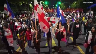 فيديو: مظاهرات في جورجيا في عيد الاستقلال ضد قانون 