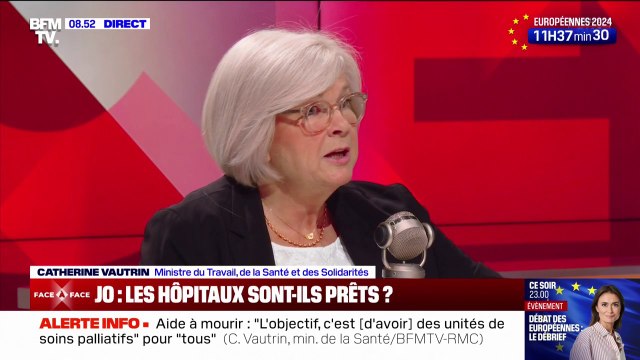 Hôpitaux: À Paris, ce sont 720 lits supplémentaires pendant les Jeux Olympiques détaille Catherine Vautrin