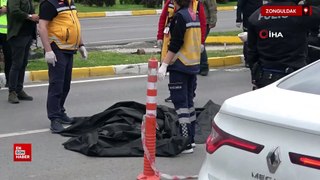 Zonguldak'ta yaya geçidinden geçmek isteyen kadına kamyon çarptı