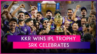Shah Rukh Khan Hugs Teary-Eyed Suhana Khan, Kisses Wife Gauri Khan As KKR Wins IPL 2024