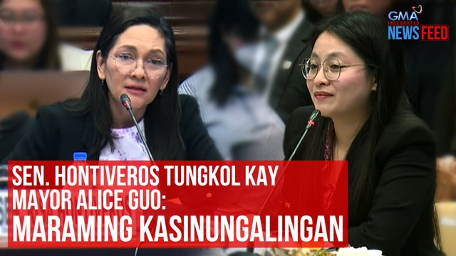 Sen. Hontiveros tungkol kay Mayor Alice Guo — Maraming kasinungalingan | GMA Integrated Newsfeed