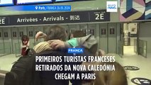 Primeiros turistas franceses retirados da Nova Caledónia já chegaram a Paris