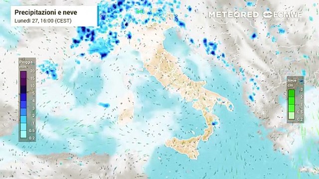 Evoluzione temporali nelle prossime ore e nei prossimi giorni