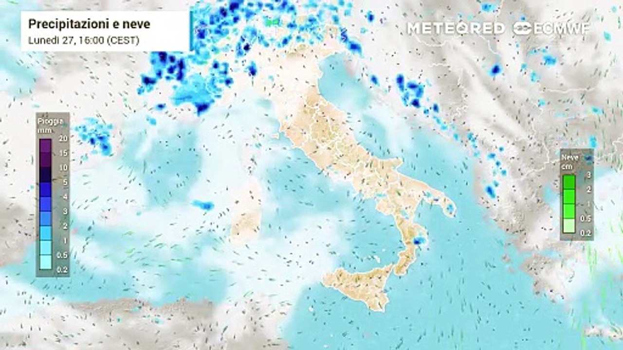 Evoluzione temporali nelle prossime ore e nei prossimi giorni