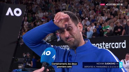 Djokovic : "Je voulais vraiment perdre ce jeu dans le 3e set à cause de la tension"