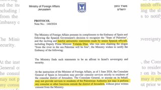 Israel dice a España que 