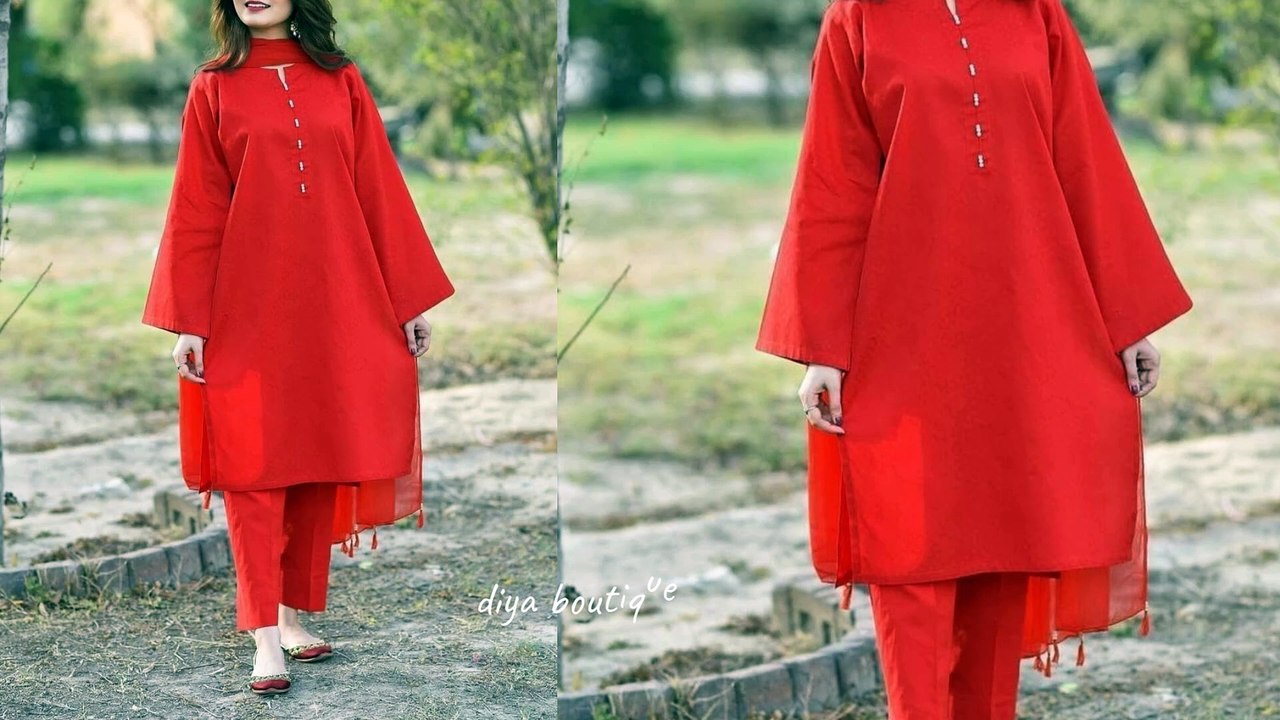 Plain Cotton Dress Designs Simple And Comfortable | Summer Cotton Dress Designs 2024