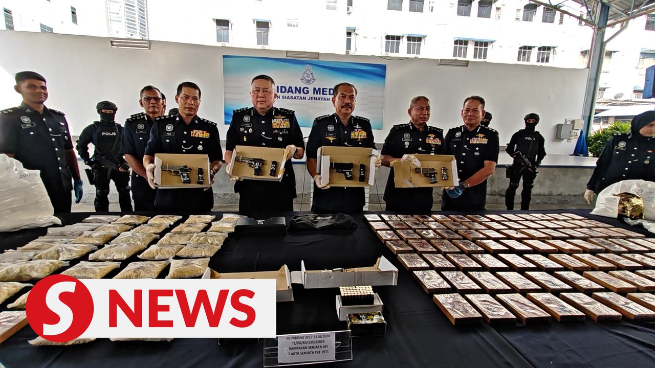 Six guns and drugs worth RM4.6mil seized in Pen...