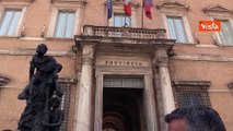 Cabina di coordinamento sul Pnrr, la premier Meloni lascia Palazzo Valentini dopo la riunione