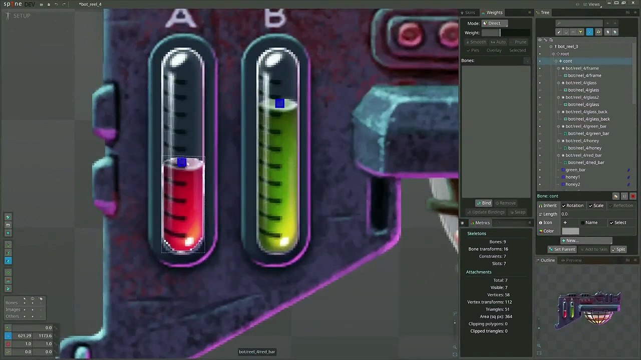 Physical simulation in Spine 4.2