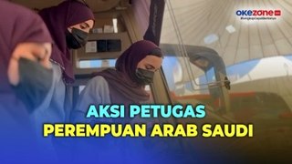 Melihat Aksi Petugas Perempuan Arab Saudi Sambut Jemaah Haji